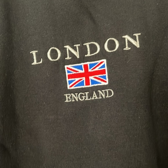 London England Black Crew Neck Sweatshirt, Size Small, Like New Condition - Picture 2 of 6